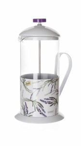 Dzbanek do kawy LAVENDER 1 l, biała pokrywka